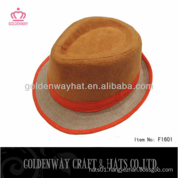 fashion fedora hat made by faux suede for child